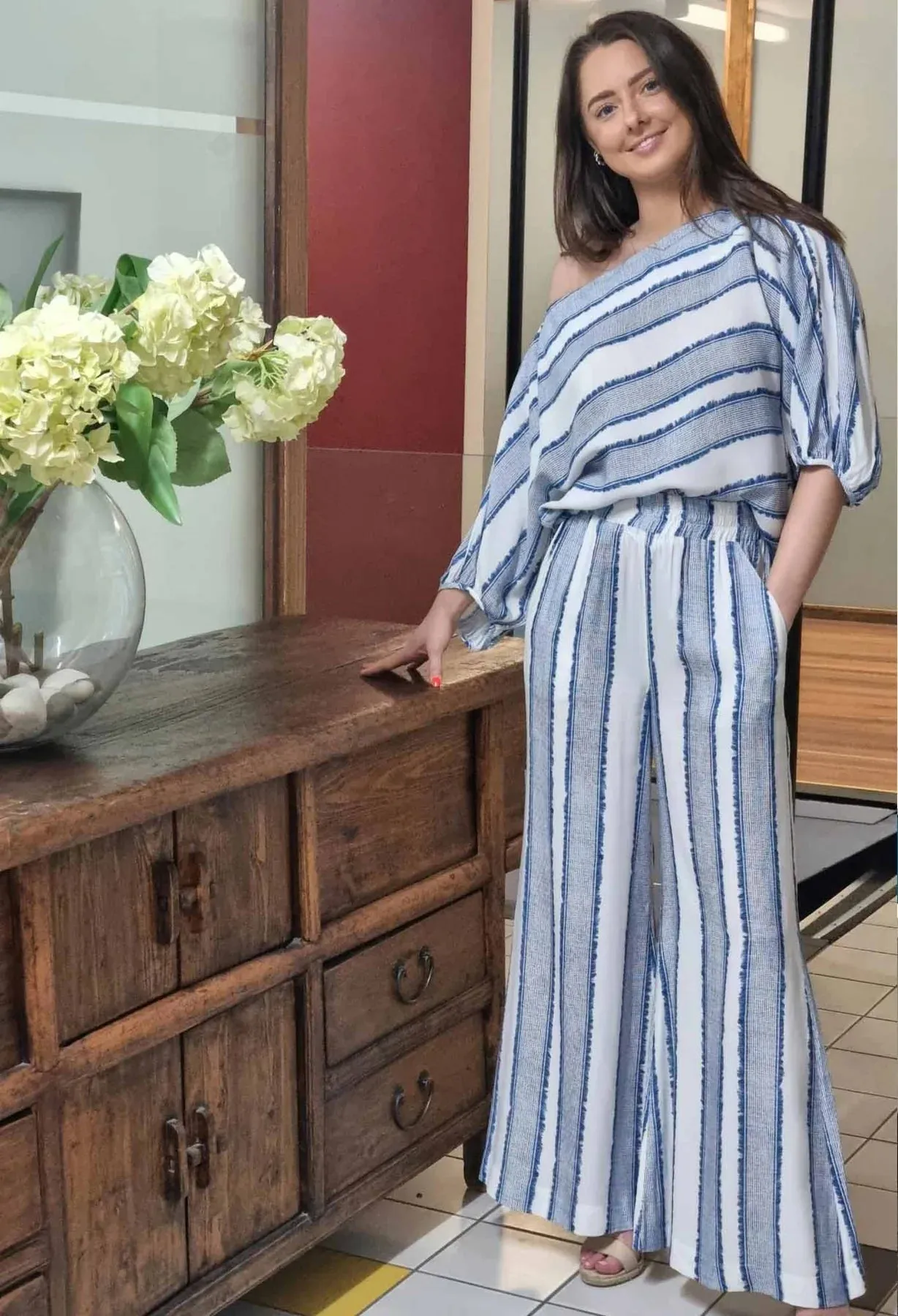 Positanto Viscose Pant │ Sorrento Stripe