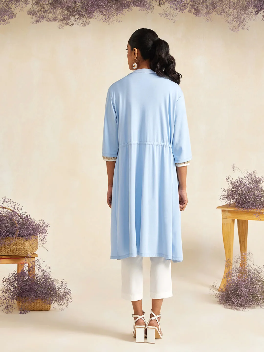 POWDER BLUE OVERALL SHRUG