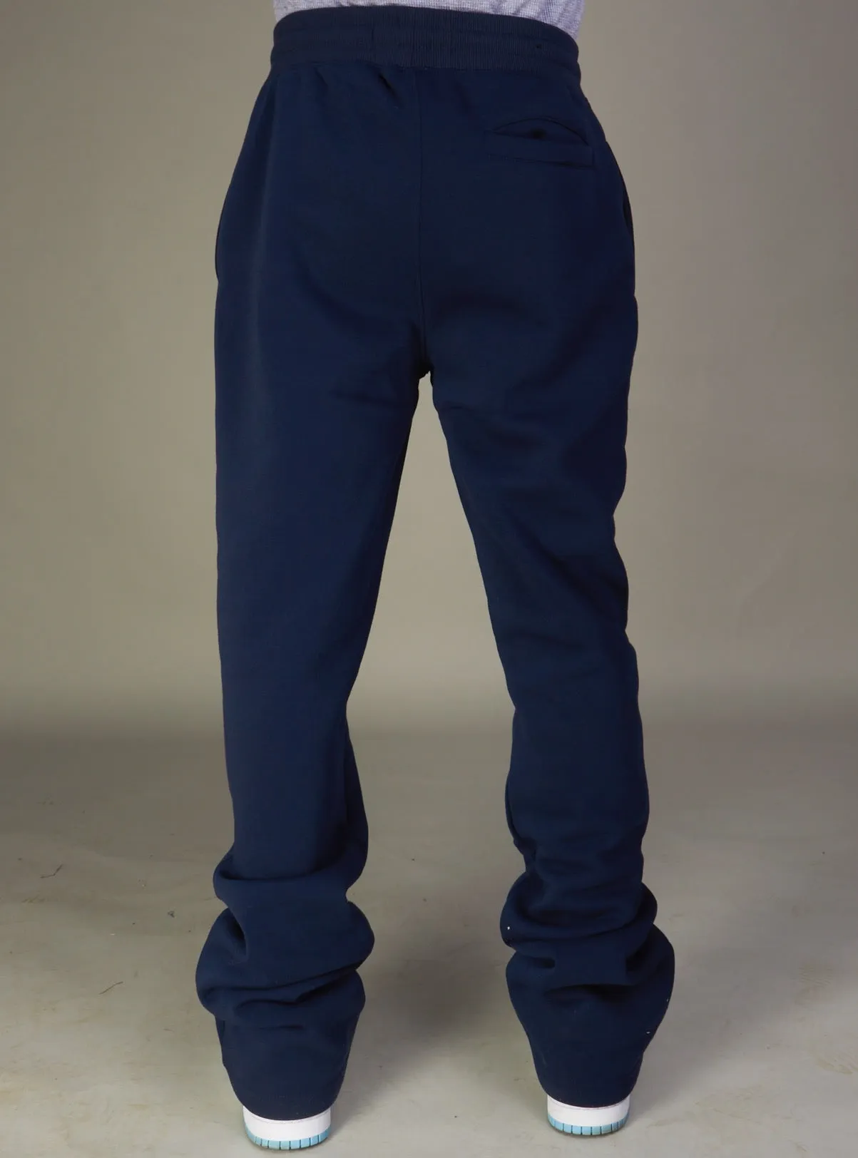 Rebel Minds Sweatpants - Fleece Stacked Fit - Navy - 100-475