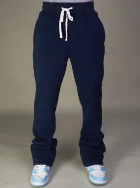 Rebel Minds Sweatpants - Fleece Stacked Fit - Navy - 100-475