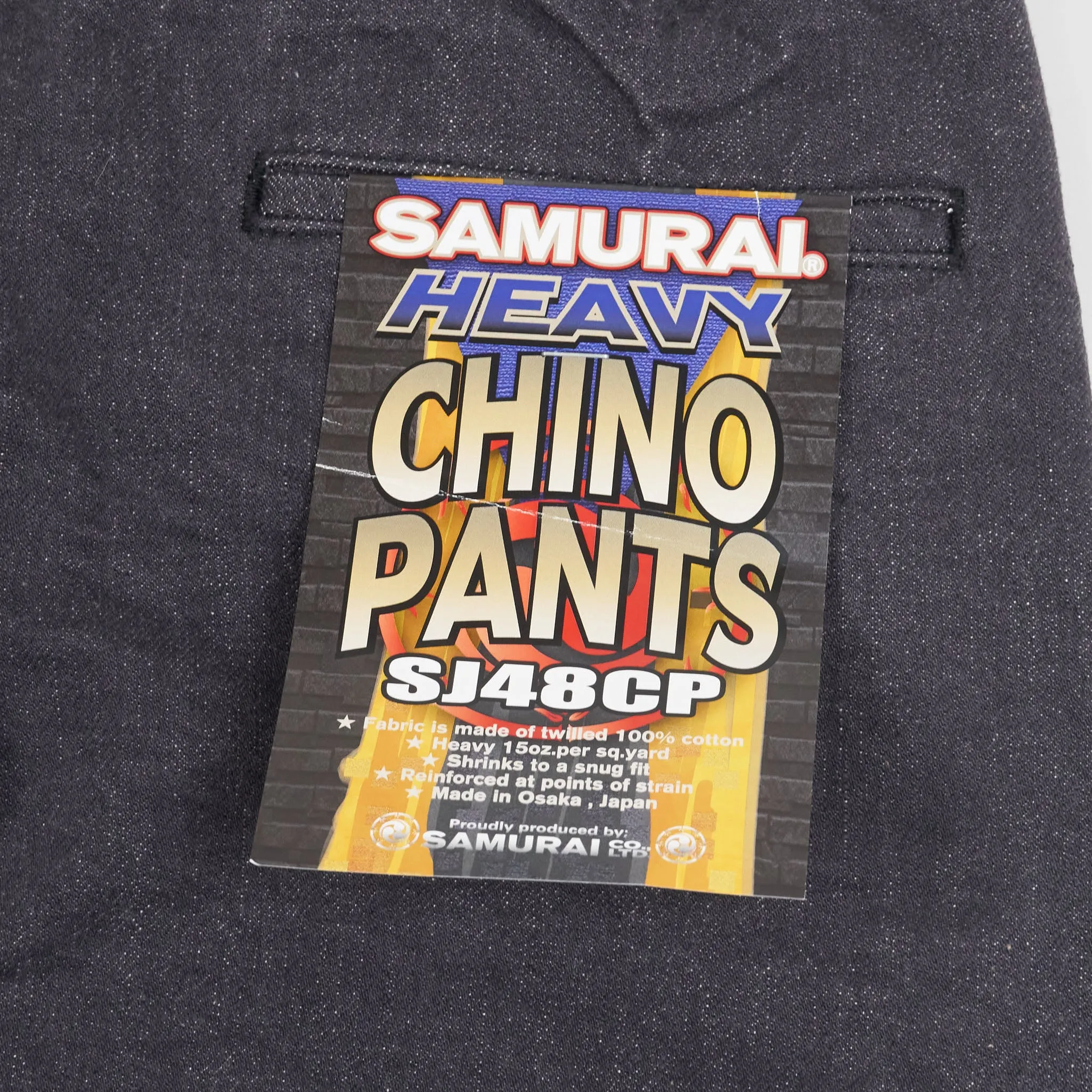Samurai Jeans 15oz. Black Classic Wide Chino
