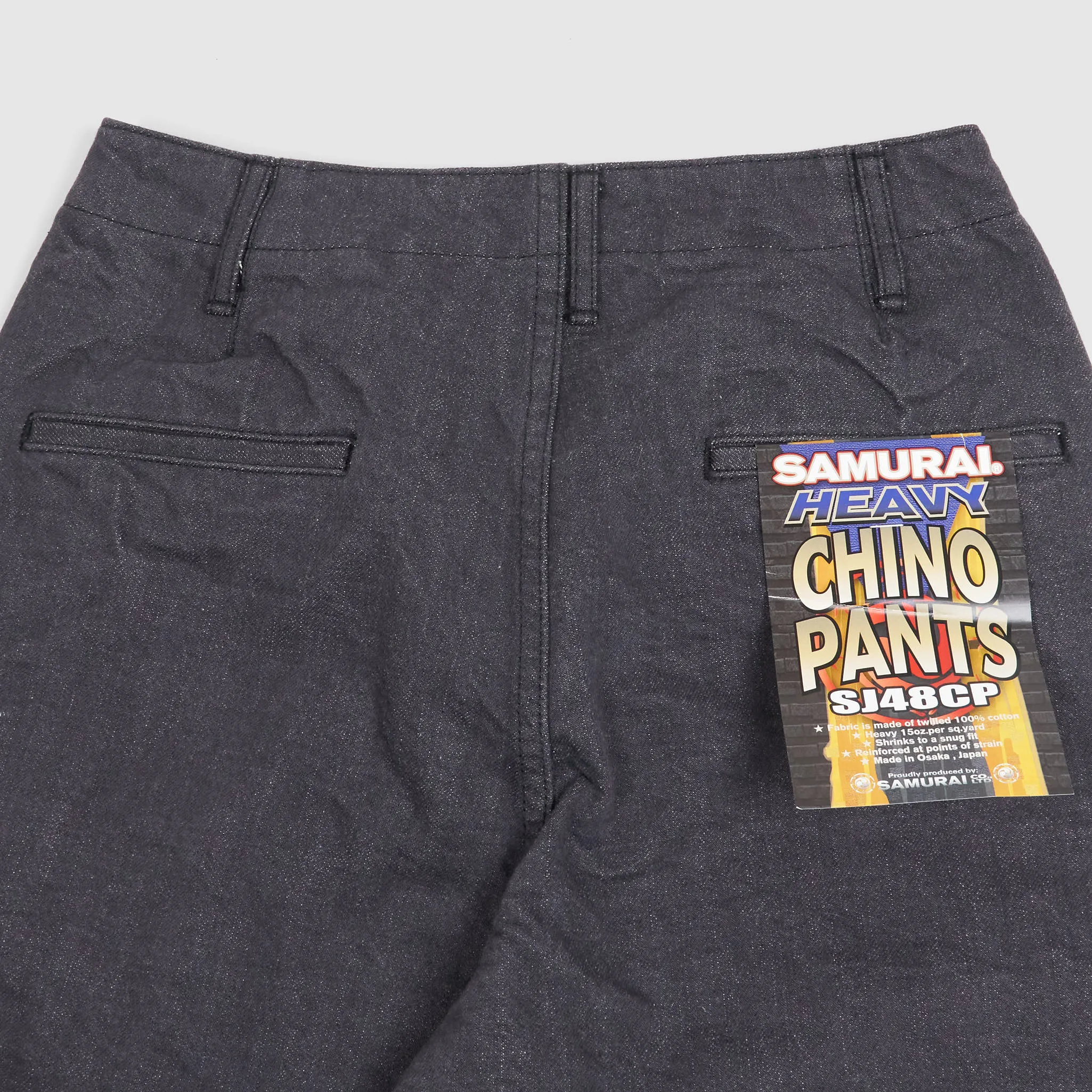 Samurai Jeans 15oz. Black Classic Wide Chino