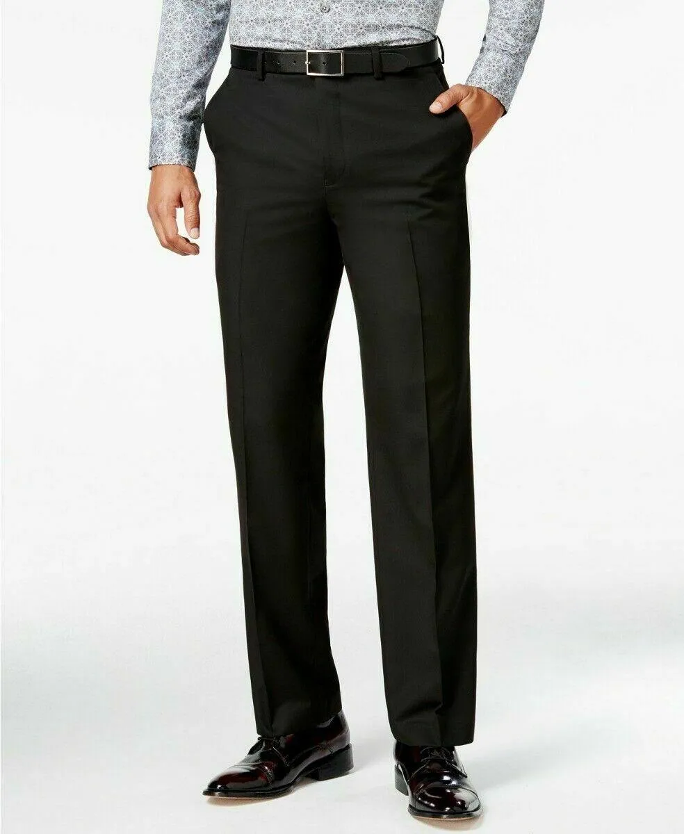 Sean John Mens Classic fit Dress Pants 40 / 34 Black Solid