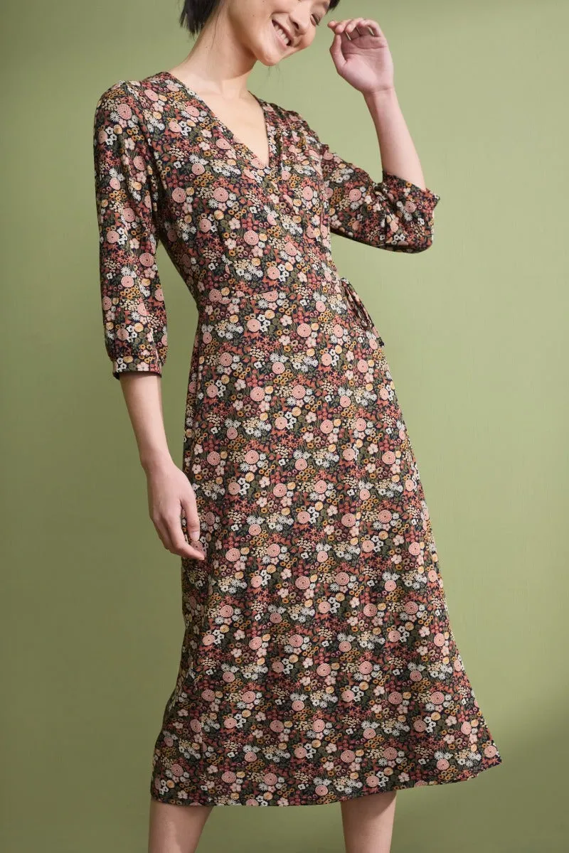 Seasalt Cornwall Sowena Dress - Companion Border Terracotta