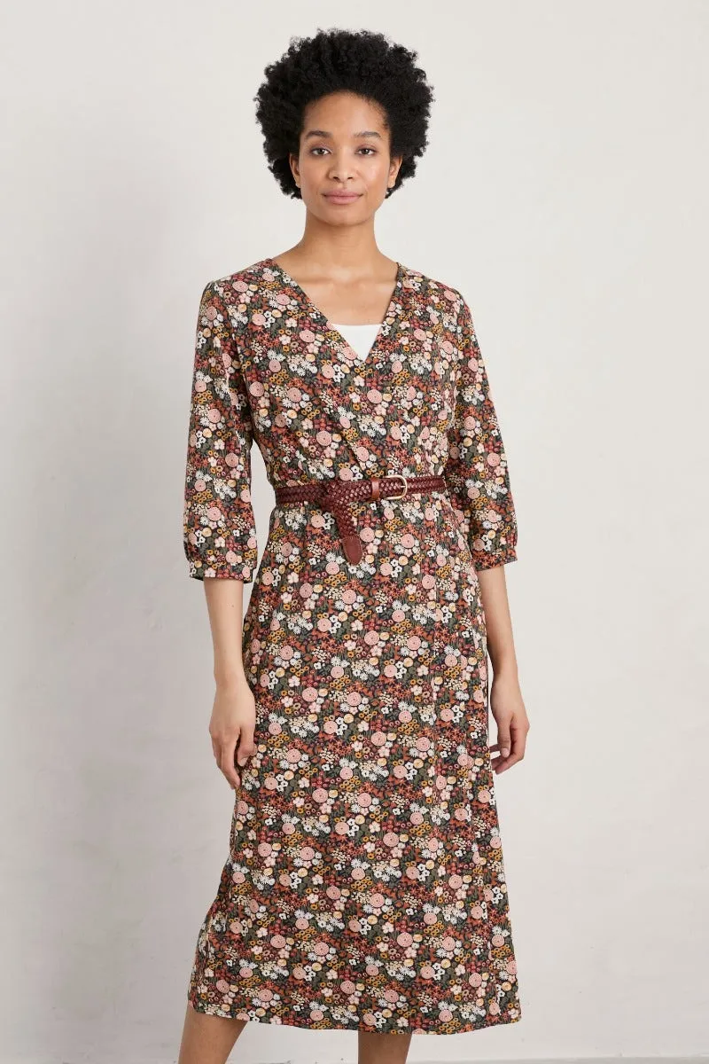 Seasalt Cornwall Sowena Dress - Companion Border Terracotta