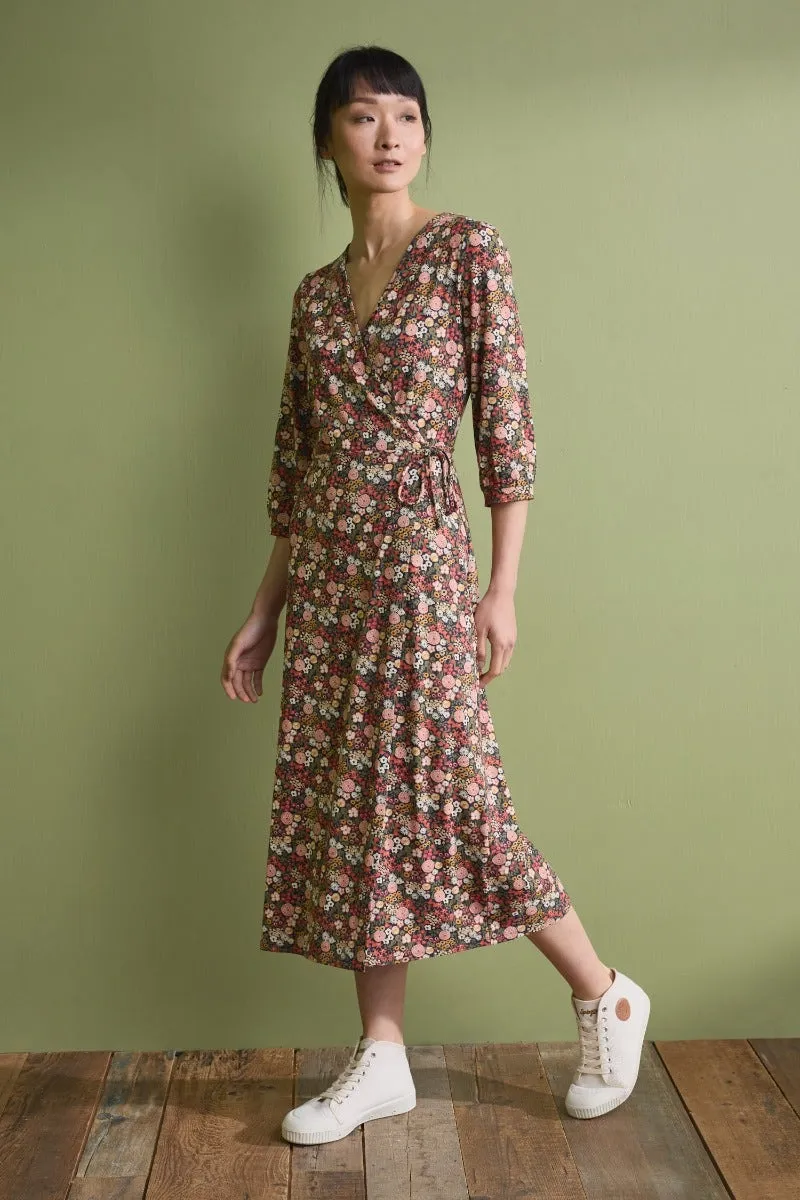 Seasalt Cornwall Sowena Dress - Companion Border Terracotta