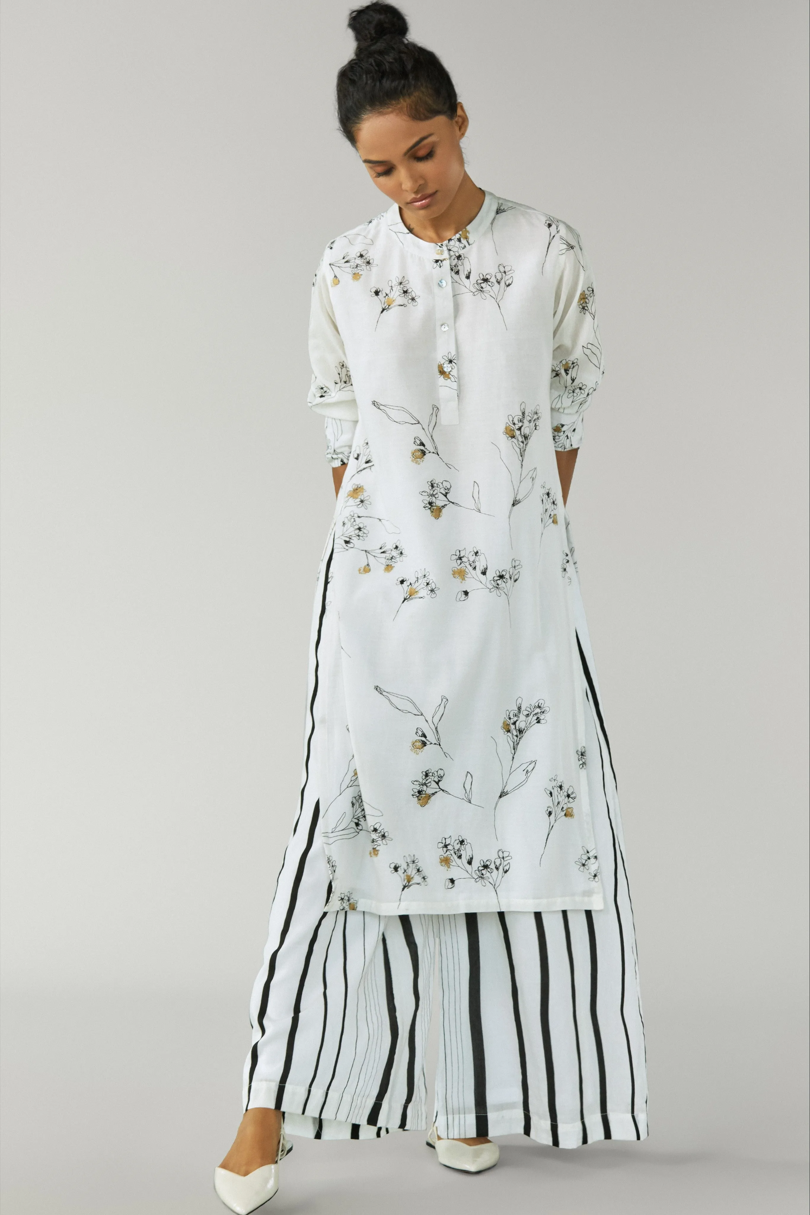 Shiro Kiniro Floral Tunic