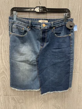 Skirt Midi By Vintage America In Blue Denim, Size: 10