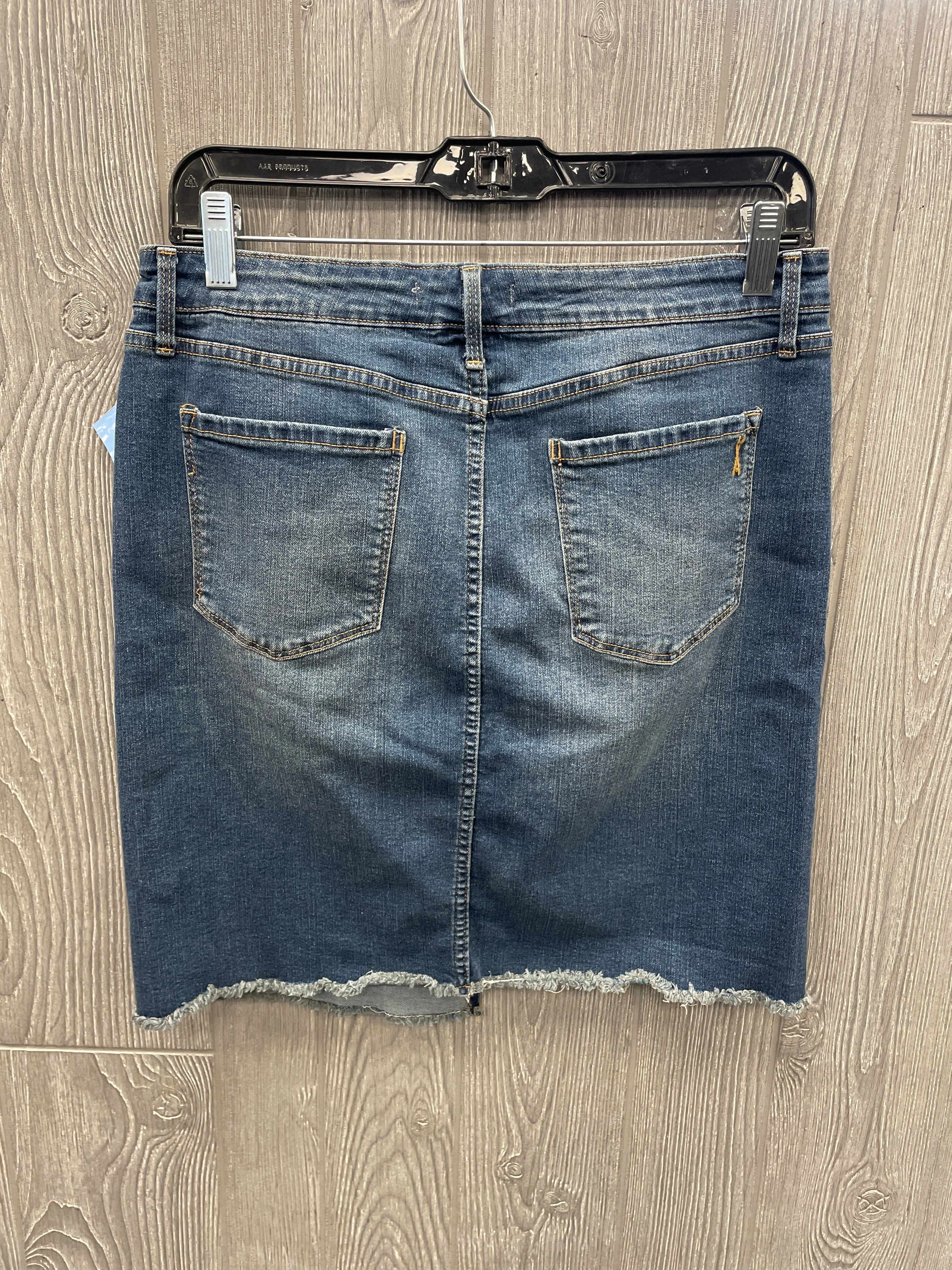 Skirt Midi By Vintage America In Blue Denim, Size: 10