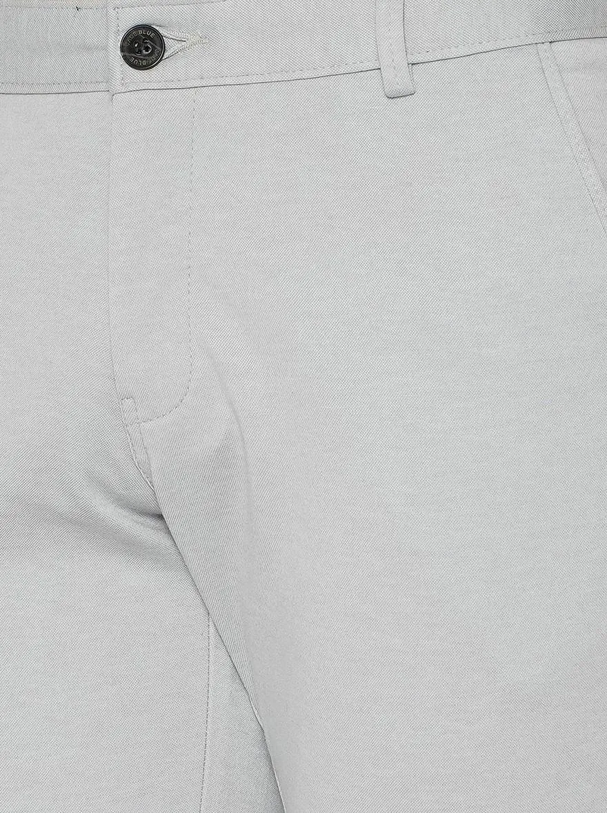 Sky Grey Solid Venice Fit Casual Trouser | JadeBlue