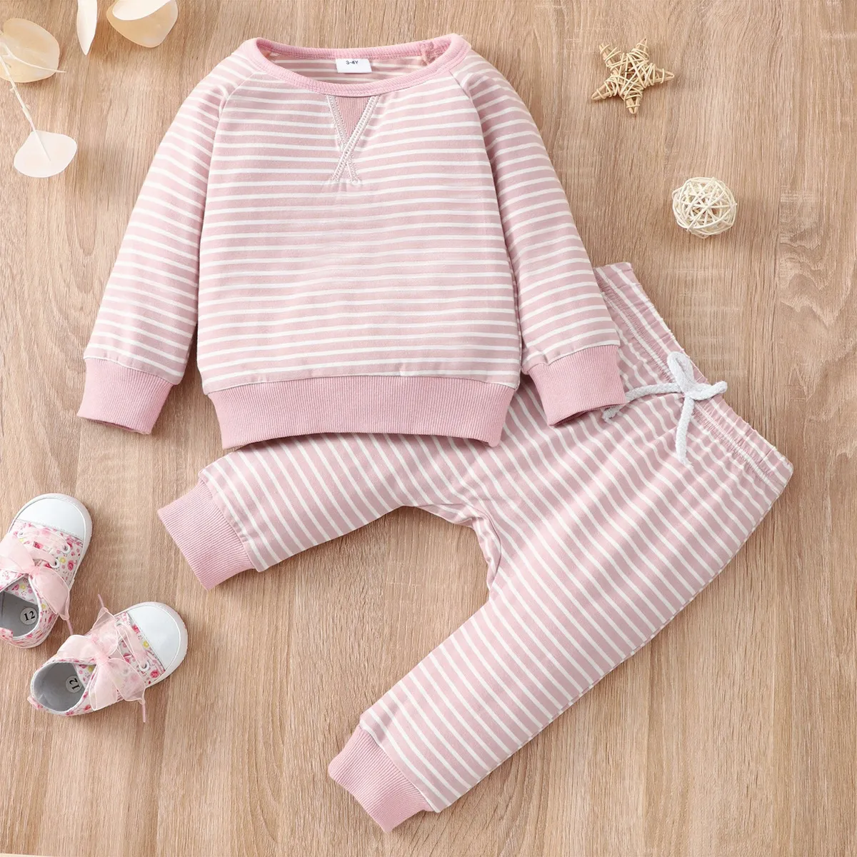 Striped Sweatshirt & Sweatpants Set