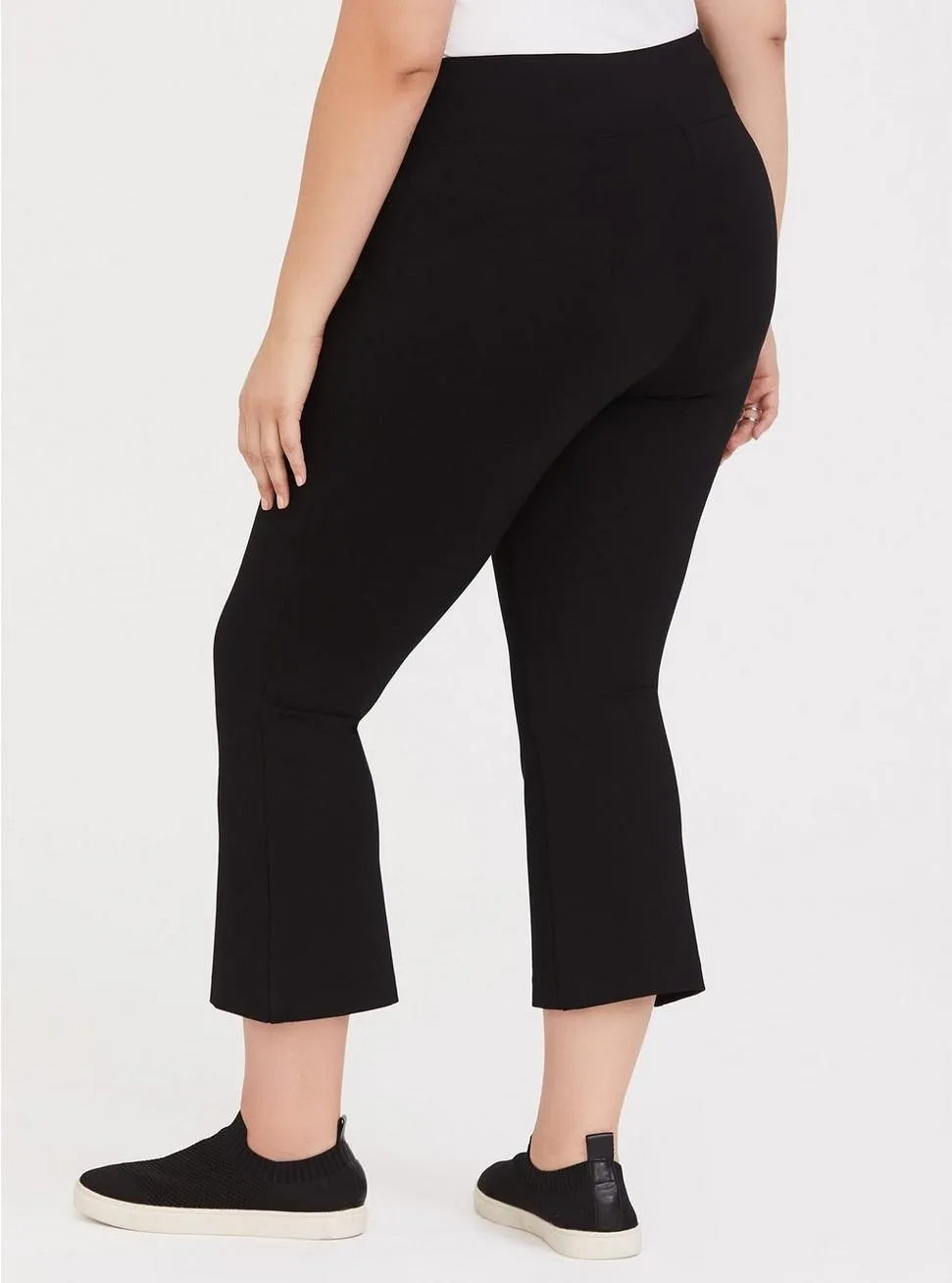 Studio Ponte Crop Flare Slim Fix Pixie Pant (Black)