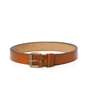 Tan Leather Antique Look Buckle Ladies Belt By Brune & Bareskin