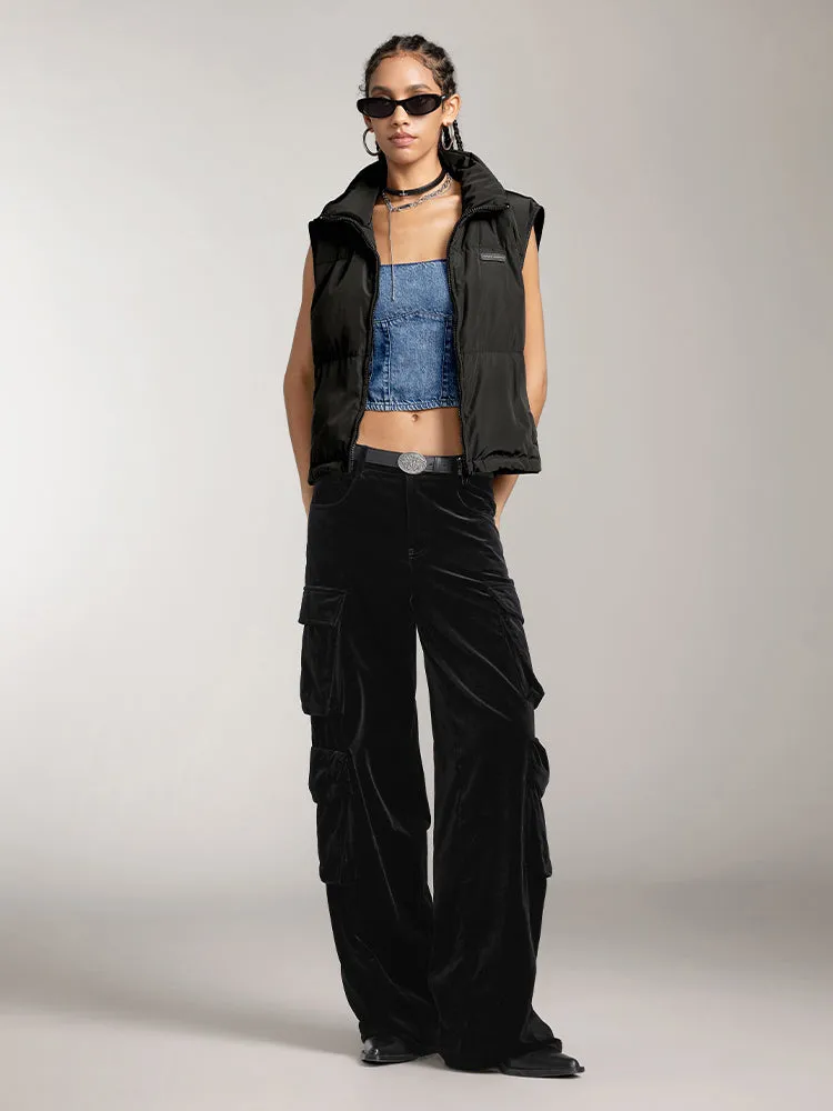 Velvet High Waist Cargo Pants