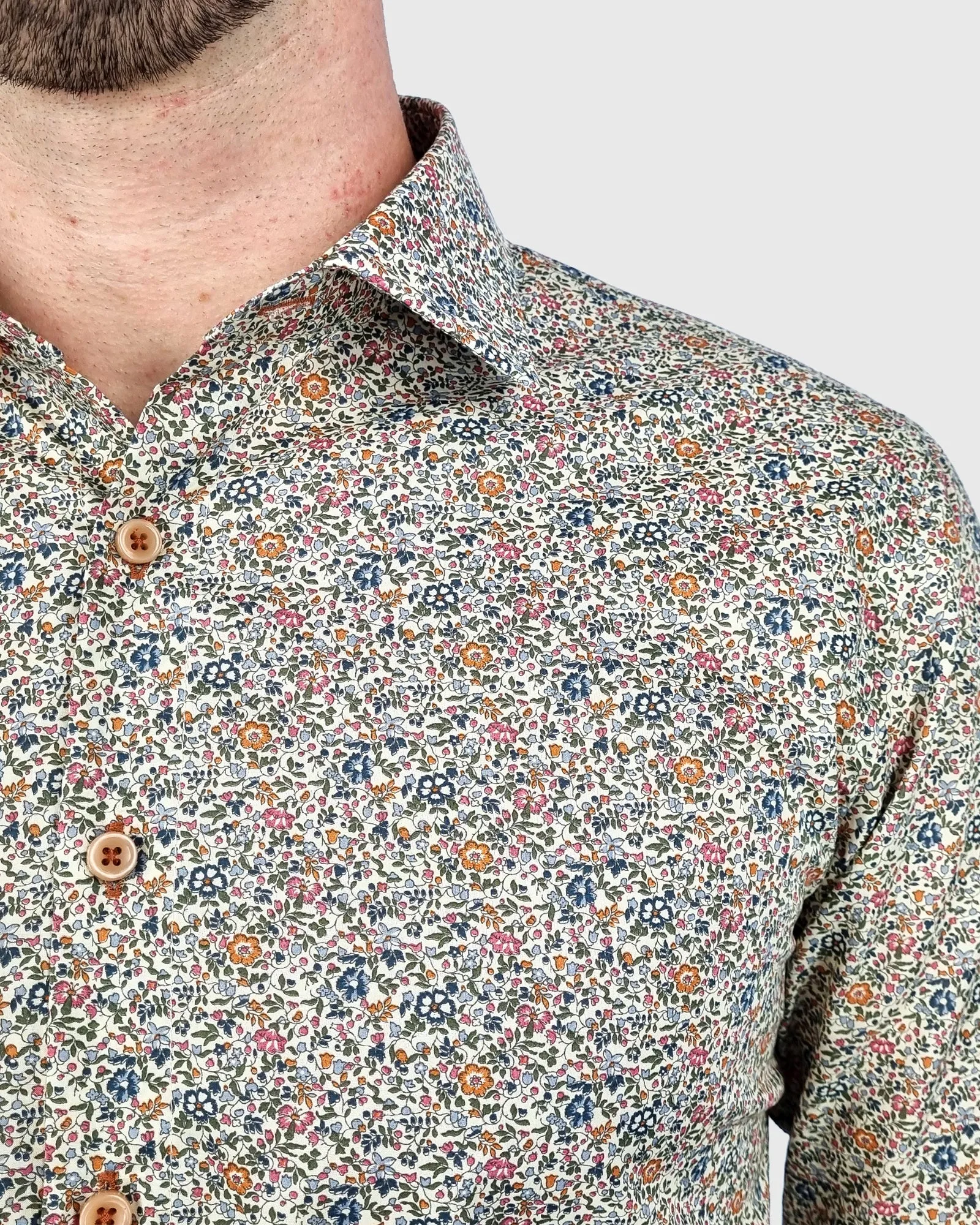 VINCENT & FRANKS W2303638021D MULTY LIBERTY PRINT SLIM SC SHIRT
