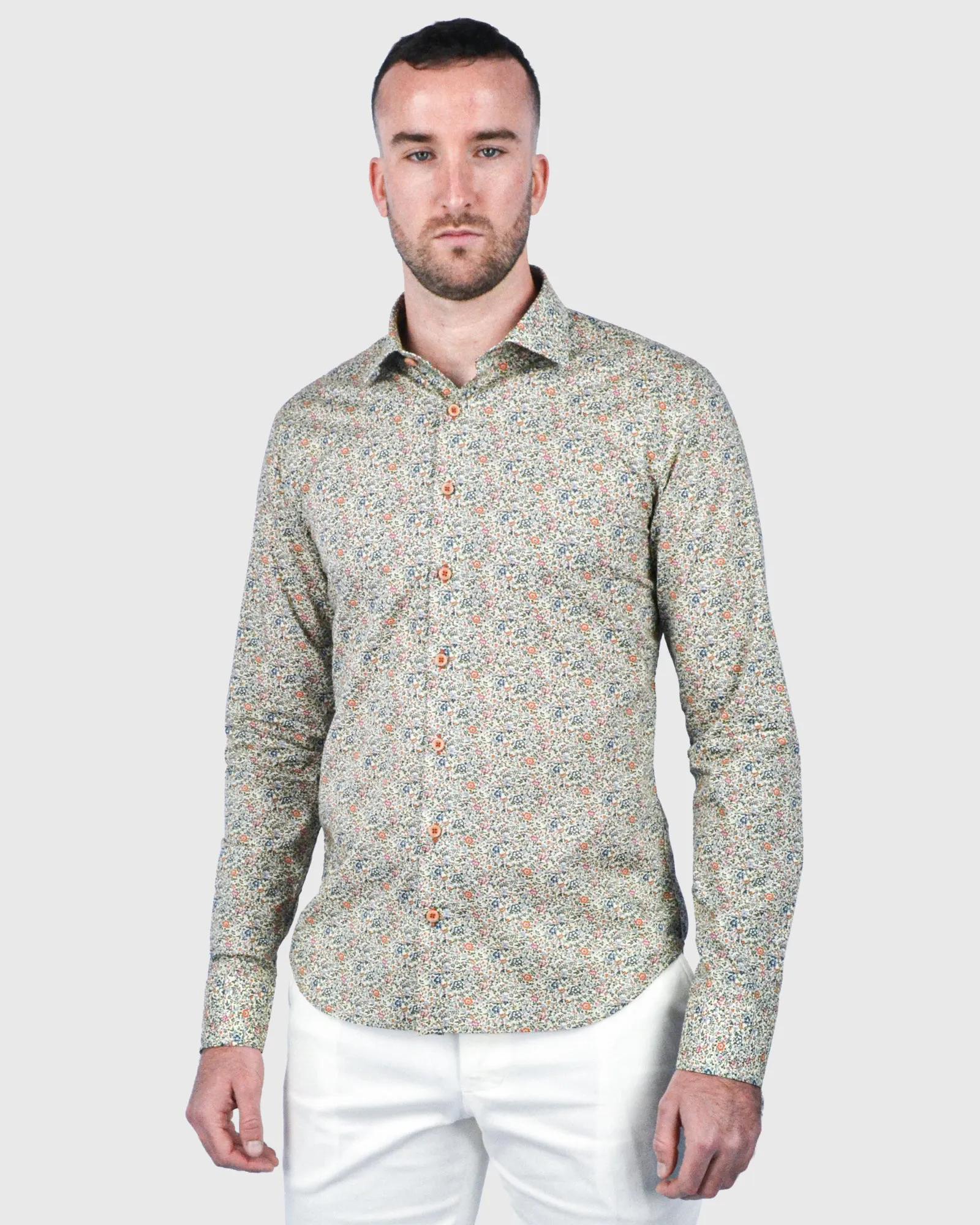 VINCENT & FRANKS W2303638021D MULTY LIBERTY PRINT SLIM SC SHIRT