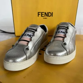 Vitello Lurex Rockoclick Slip On Sneakers