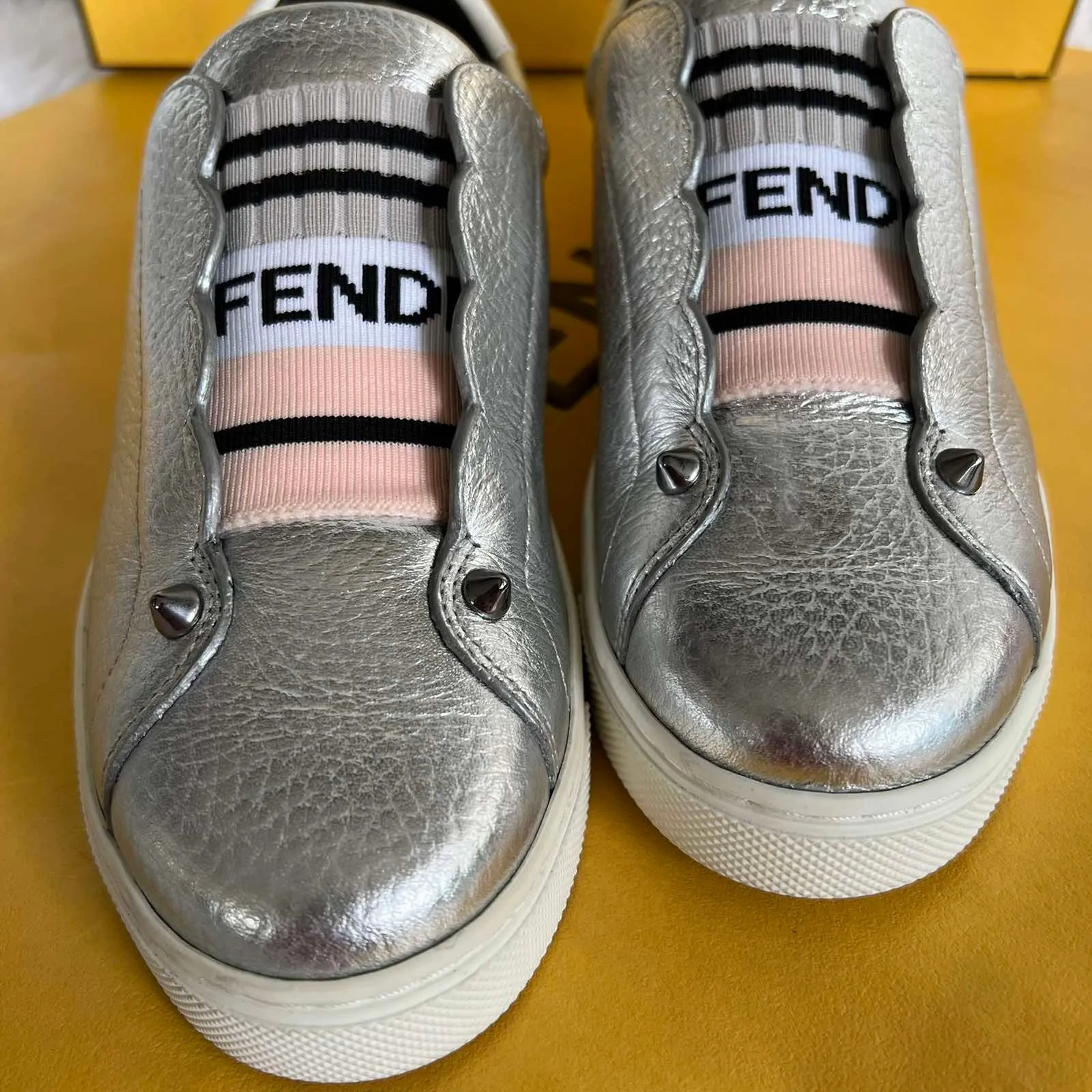 Vitello Lurex Rockoclick Slip On Sneakers