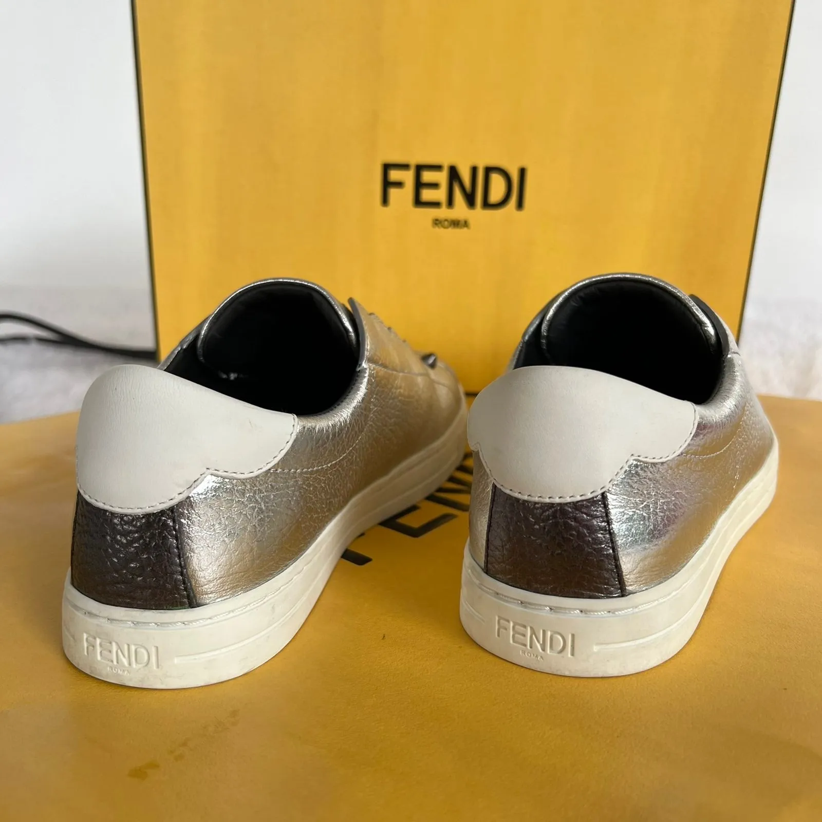Vitello Lurex Rockoclick Slip On Sneakers