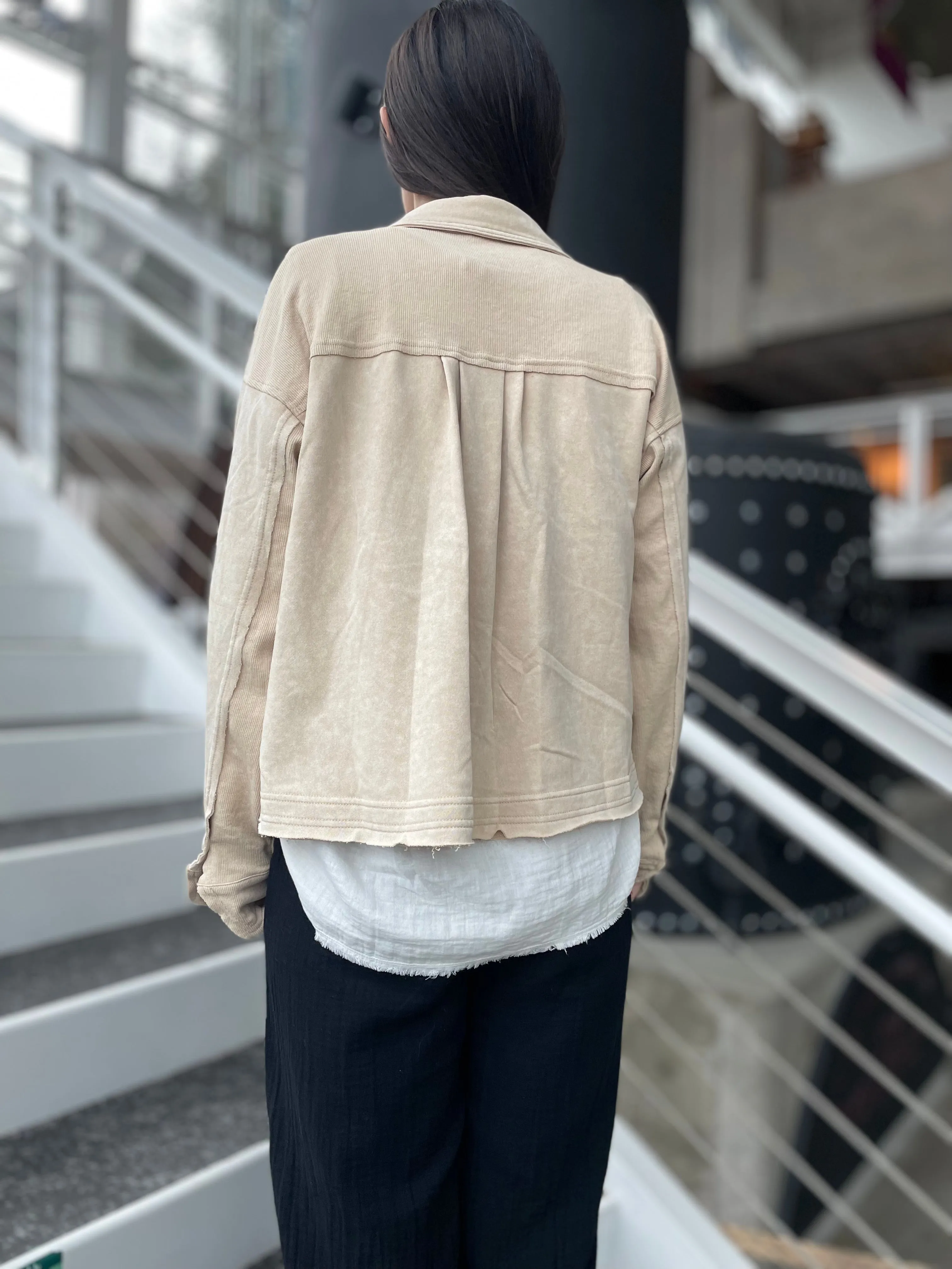 Washed Terry Shacket