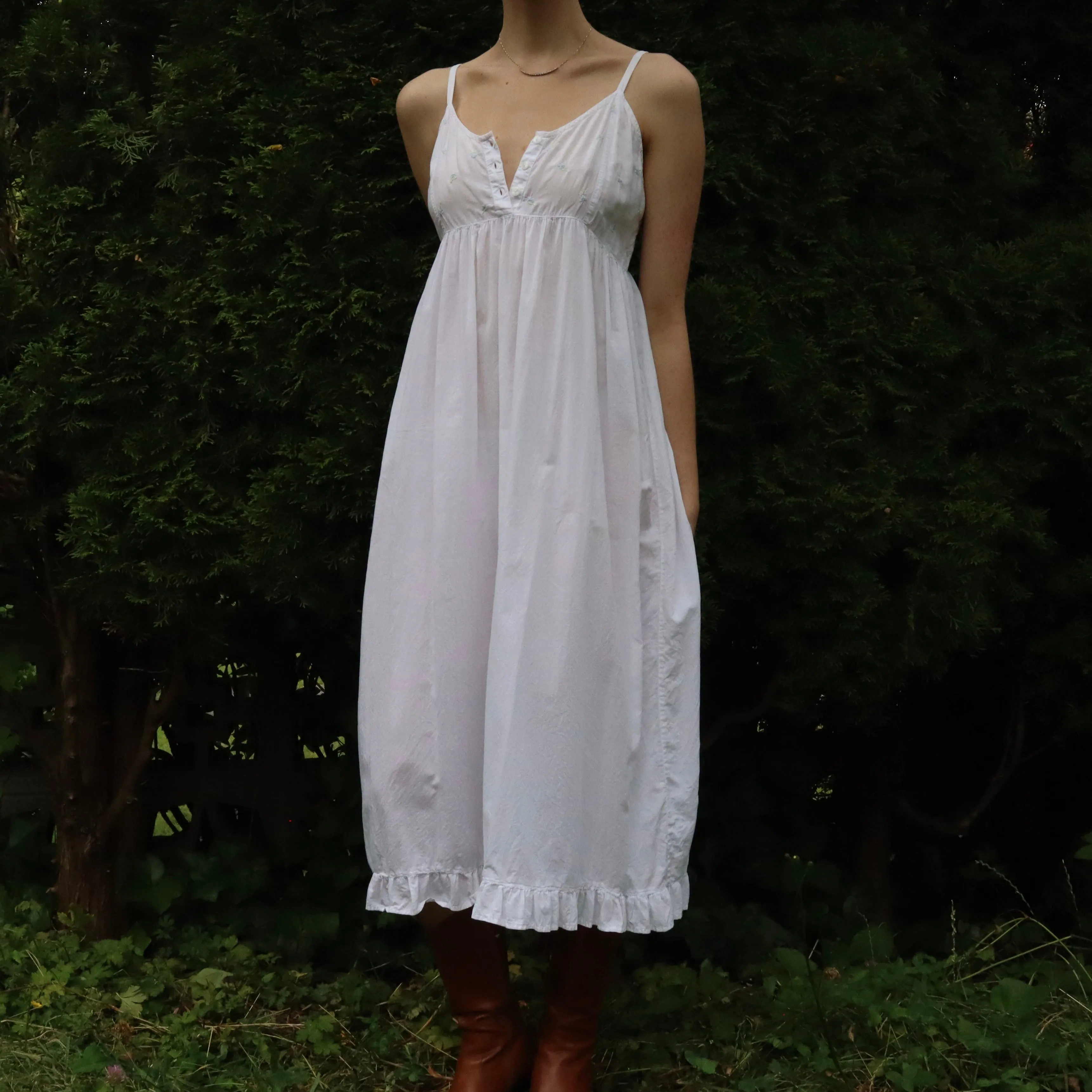 White Babydoll Dress (Medium)