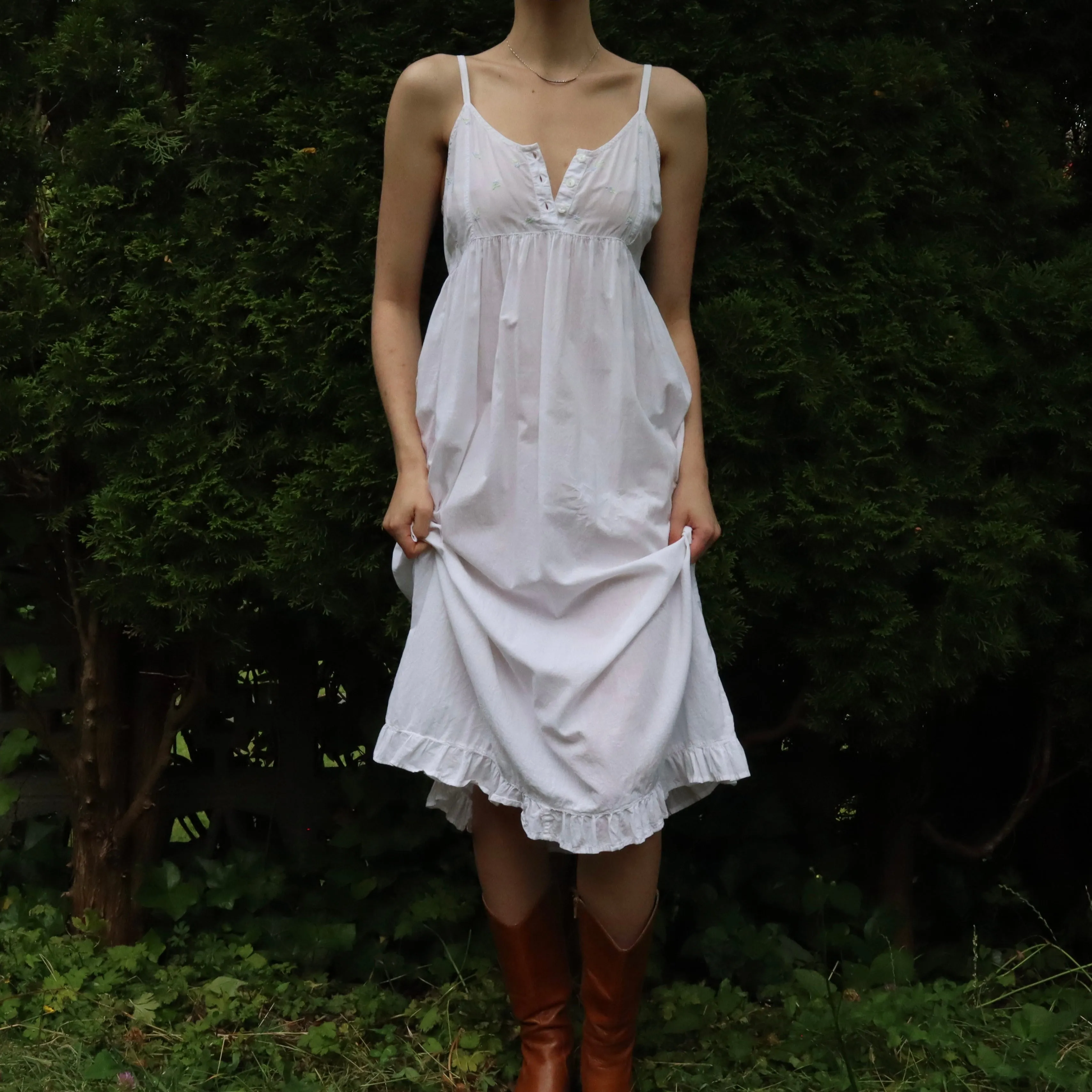 White Babydoll Dress (Medium)