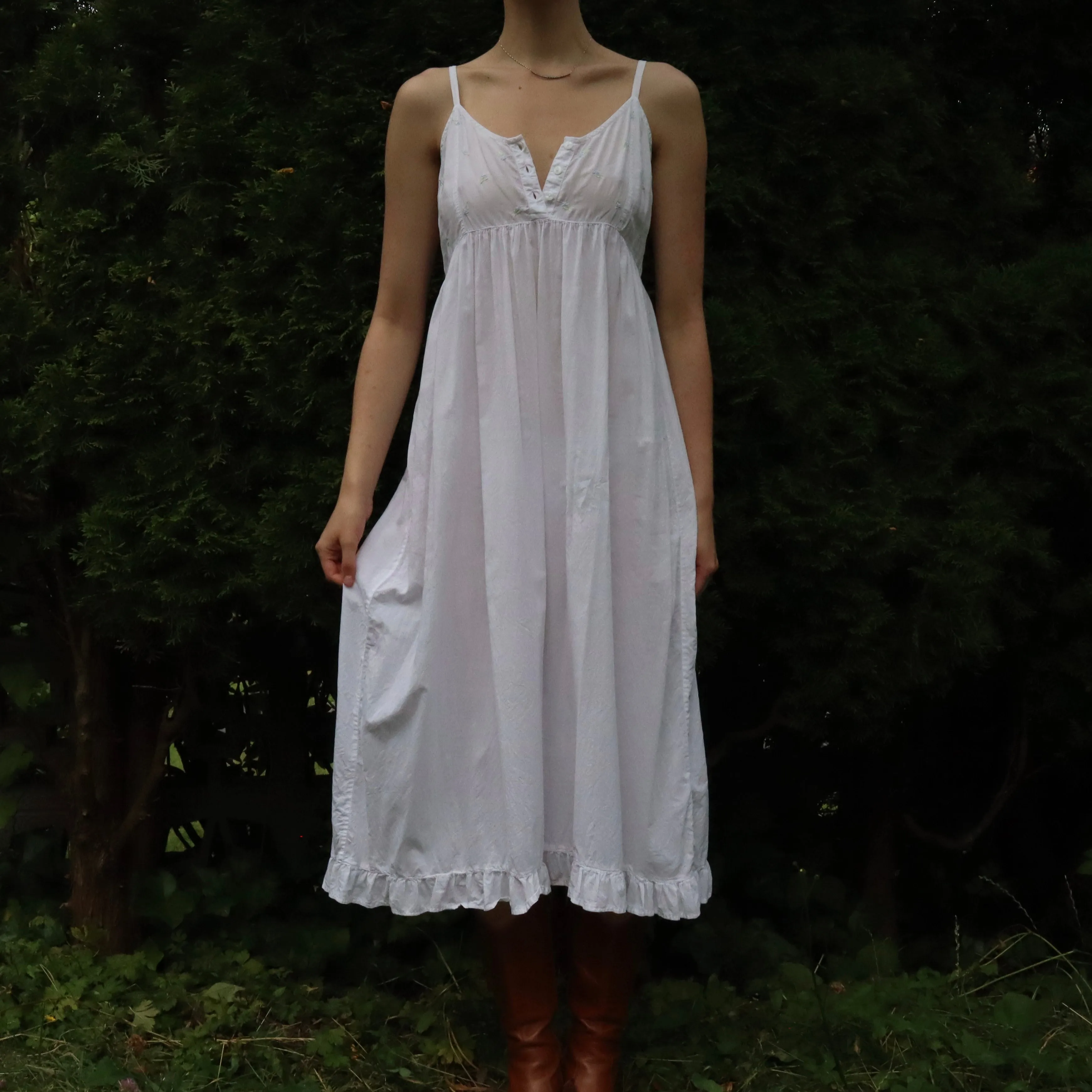 White Babydoll Dress (Medium)