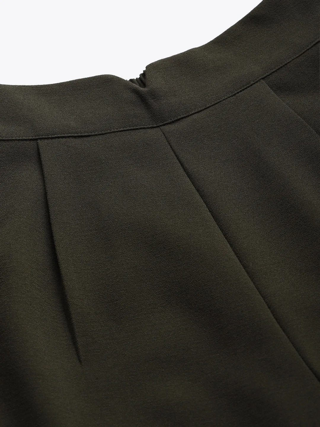 Women Olive Flared Palazzo Pants