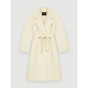 Women Textured Double-Faced Coat - Ecru