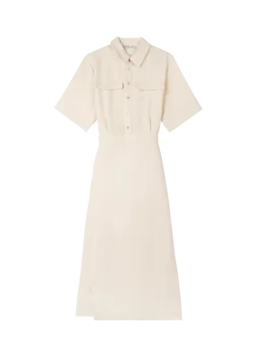 Wrap linnen midi dress