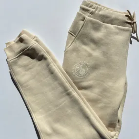“You Belong Here” Solid Swoop Back Sweatpants, Sand