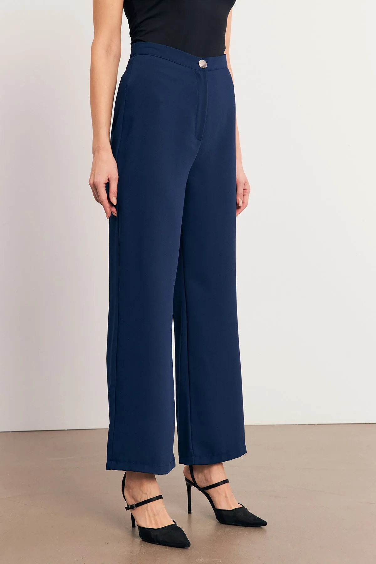ZRF Women High Waist Wide Leg Pants - Indigo - Pamplona